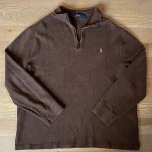 Polo Ralph Lauren Quarter Zip Estate Rib Sweatshirt Pony Logo Mens Size XL